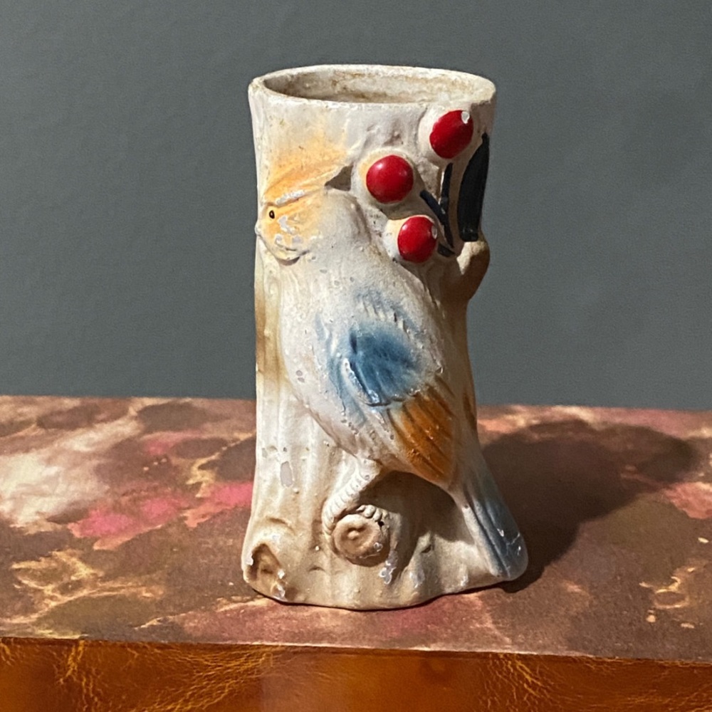 Small Faux Bois Vase- Vintage